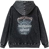 MIANZHI Acid Wash Hoodie Oversized Unisex Hoodies Heavy Weight Vintage Sweatshirt Men Women Pullover Fall Winter Streetwear