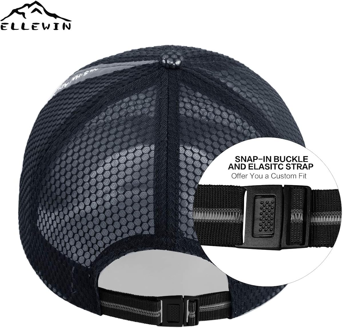 ELLEWIN Unisex Breathable Quick Dry Mesh Baseball Cap Running hat: Clothing