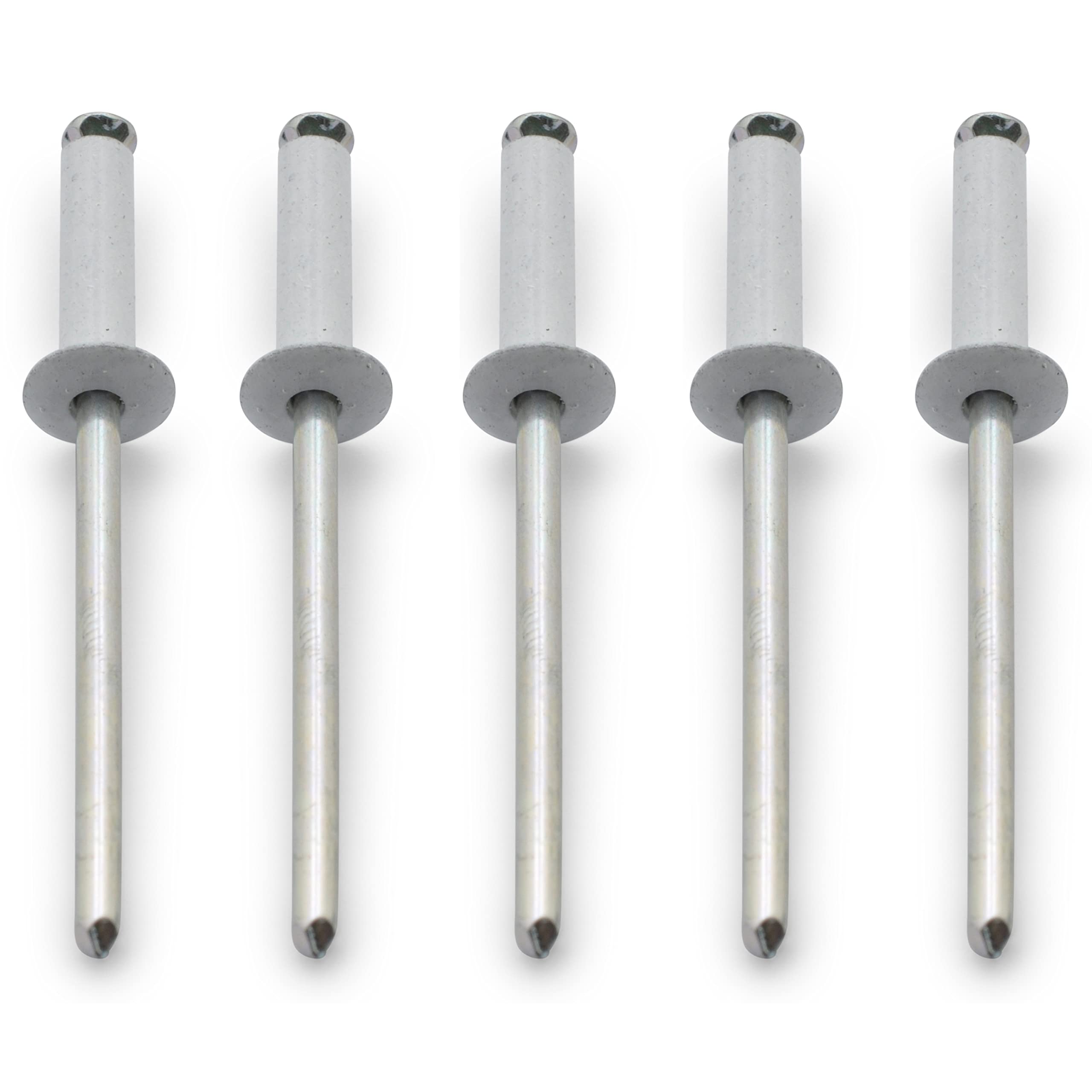 Easyboost 5 White Rivets Ø4x16mm for Number Plates for Cars, Motorcycles, Scooters, Mopeds and Maxi Scooters
