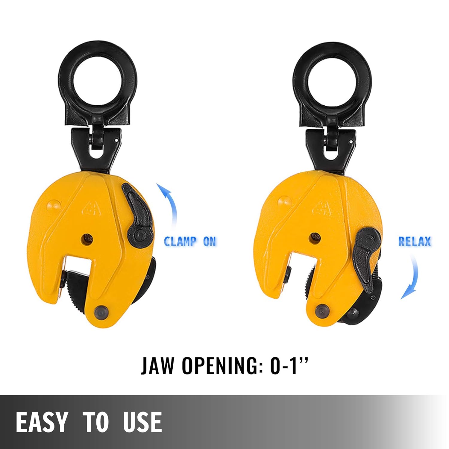 BestEquip 1T Plate Clamp 2200Lbs Plate Lifting Clamp Jaw Opening 0.6 inch Vertical Plate Clamp for Lifting and Transporting: Industrial & Scientific