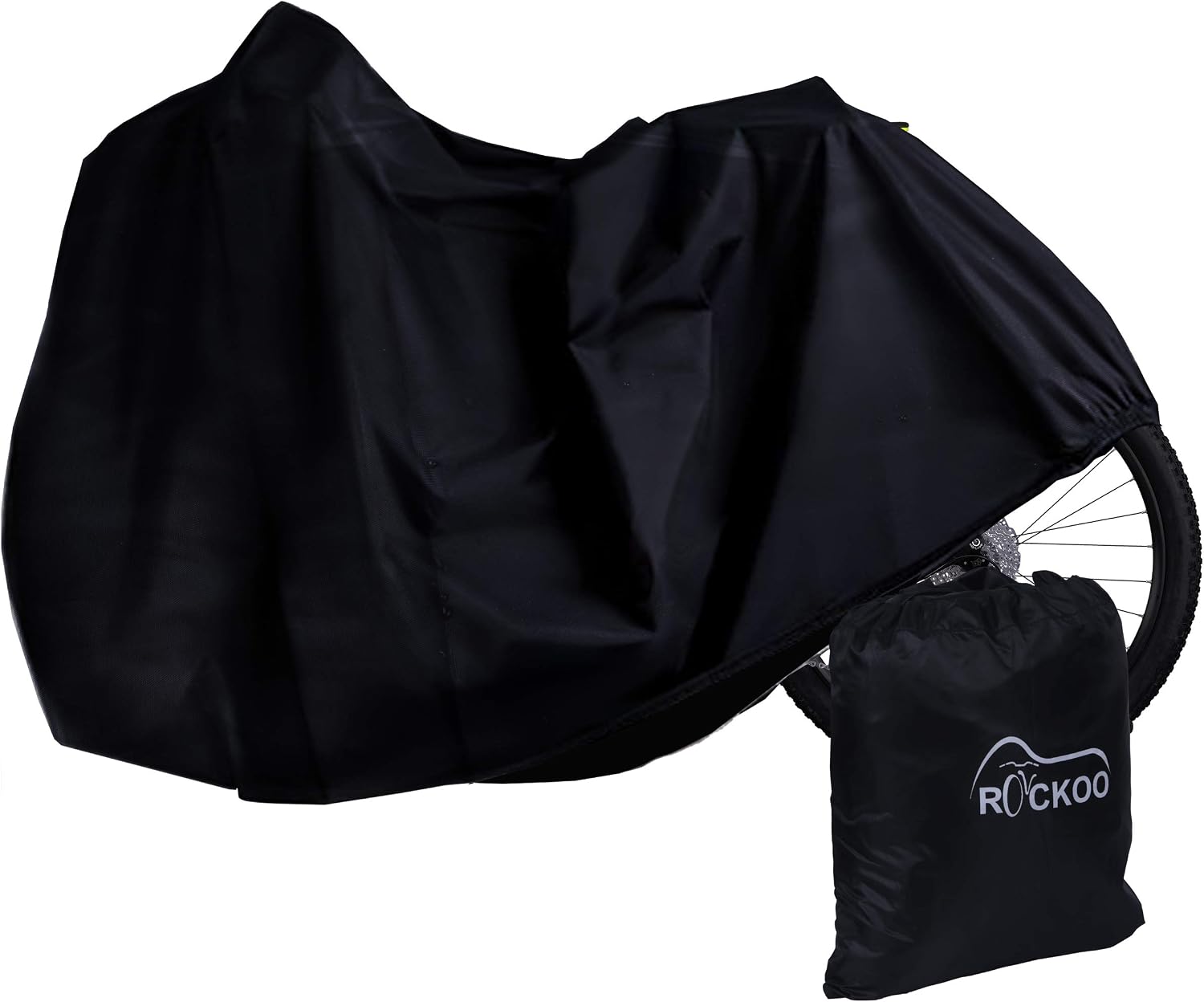 Rockoo Bike Cover for Outdoor Storage for 2 Bikes, Heavy Duty 190T Nylon Waterproof Dustproof with Lock Holes and Storage Bag - Image 3