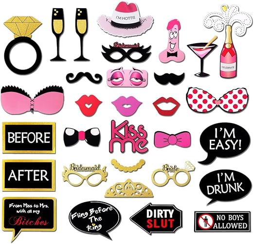 Party Photo Booth Props Kit Toqueen PZ013 (2017 New