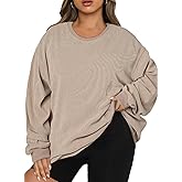 Eytino Women Plus Size Sweatshirts Long Sleeve Crew Neck Casual Oversized Soft Pullover Tops Shirts(1X-5X)
