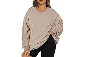 Eytino Women Plus Size Sweatshirts Long Sleeve Crew Neck Casual Oversized Soft Pullover Tops Shirts(1X-5X)
