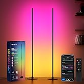 Lanmonlily Corner Floor Lamp 2-Pack with Alexa, Smart Modern Floor Lamp with Music Sync 16 Million Colors & 68+ Scene with APP and Remote Control, for Bedroom Living Room