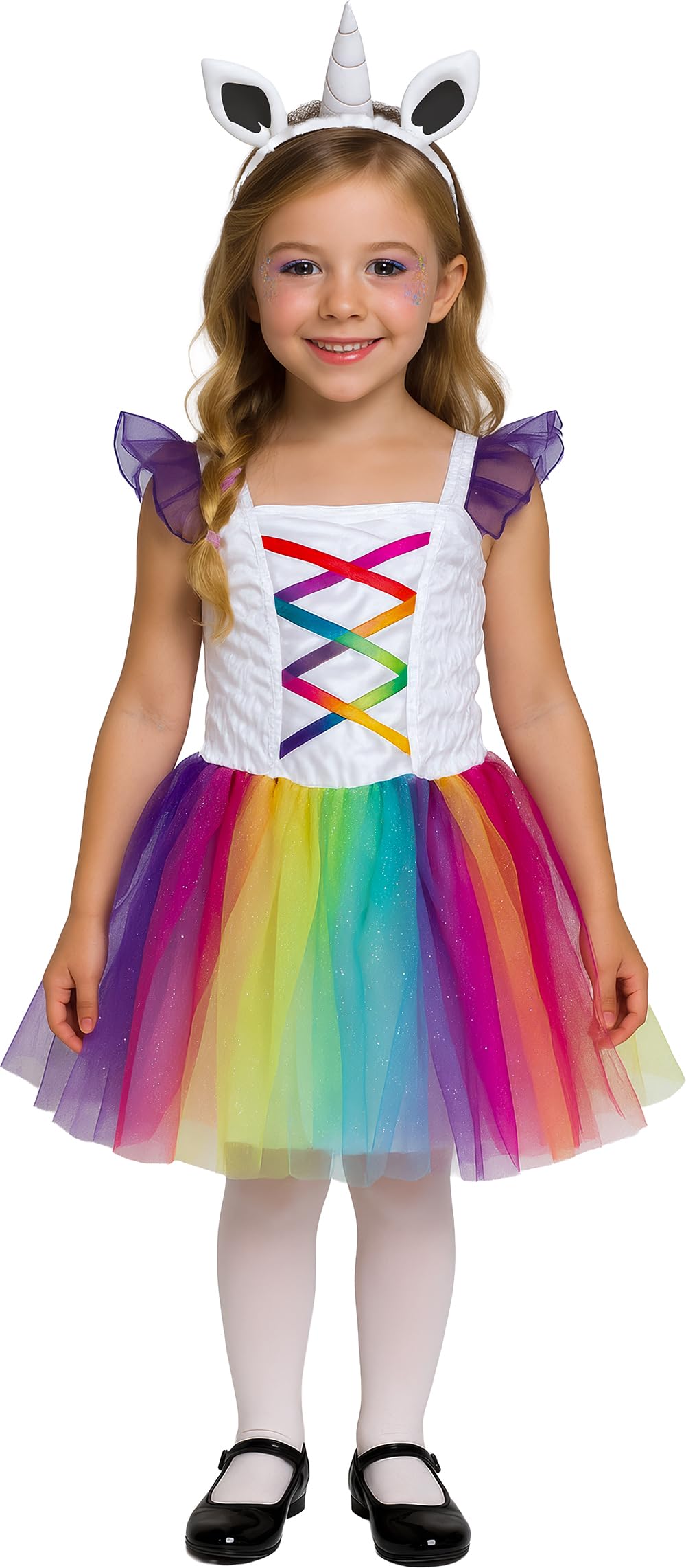 Generique - Miss Unicorn Costume for Kids- 110-116cm (5-6 years)