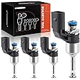 A-Premium Set of 4 L4 1.4L Fuel Injectors Compatible with Audi A3, A1 & Volkswagen Jetta Passat Tiguan Beetle CC EOS Polo Scirocco Sharan Touran Golf 5 Golf 6 Golf Plus & Skoda Fabia RS Octavia