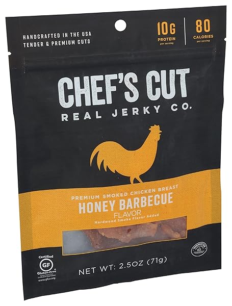 CHEF’S CUT TENDER REAL CHICKEN JERKY | HONEY BARBECUE | 2.5 OZ