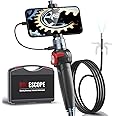 Ralcam Articulating Borescope, 180° 2-Way Endoscope Camera Compatible with Android & iPhone, 8.5mm Lens Inspection Camera IP67 Waterproof Probe, 10 Adjustable LED Light, 5.0FT Semi-Rigid Cable
