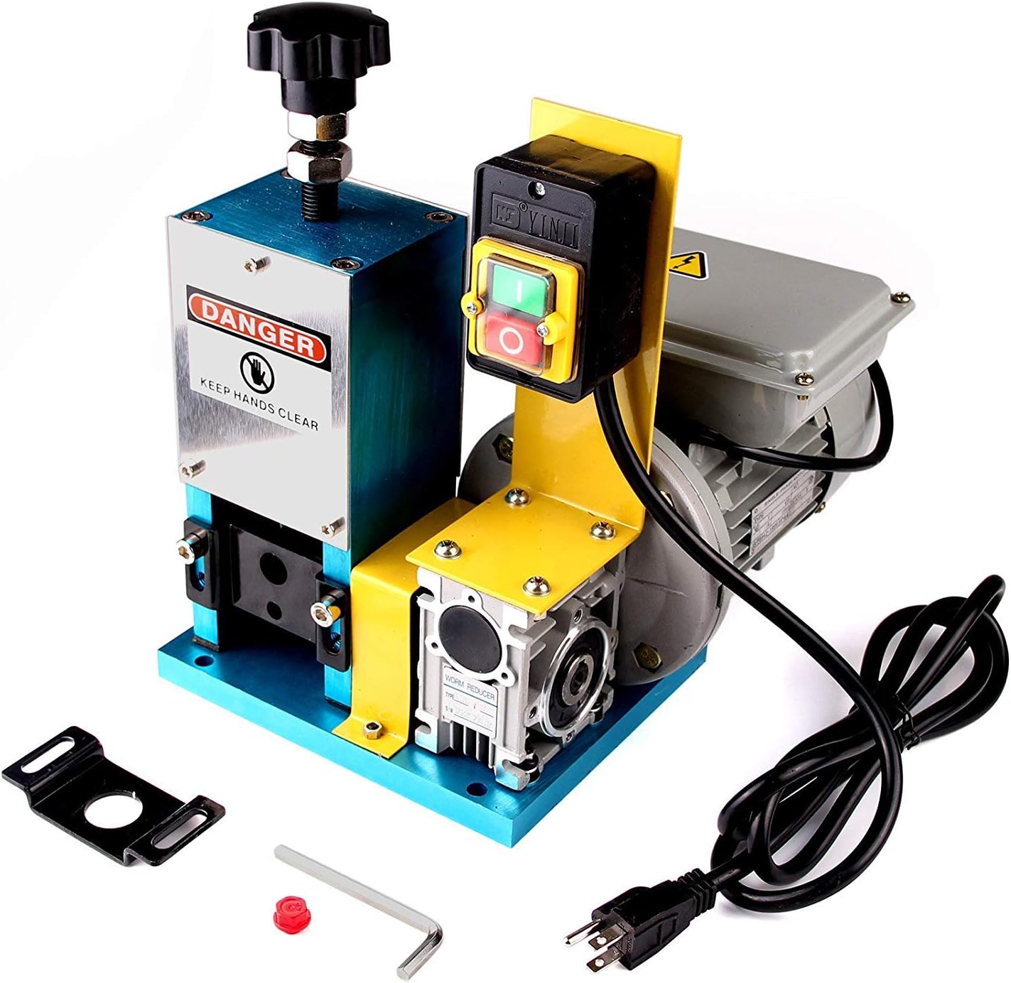 WBHome Automatic Motorized Electric Wire Stripping Machine for Scrap Copper Wire Cable Stripping Blades