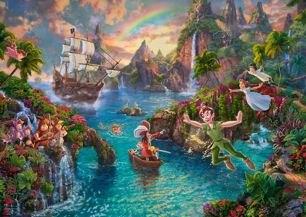 Schmidt | Thomas Kinkade: Disney Peter Pan Puzzle -1000pc | Puzzle | Ages 12+ | 1 Players