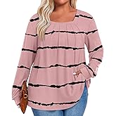 Anymeet Womens Fall Goodlooking Cute Tunic Tops Comfy Dressy T-Shirts Basic Blouses