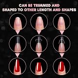 Makartt Long Coffin Nail Tips 504pcs Clear Full Cover 21 Sheets 10 Sizes view 7