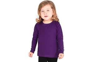 Lilax Baby Girls' Basic Long Sleeve Round Neck T-Shirt