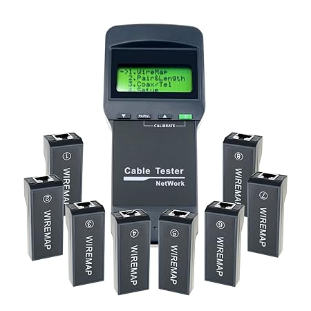 Netzwerktester Ethernet Kabeltester Netzwerk Patchkabel Tester Prufer Testgerat Leitungstester fur RJ45 RJ11 5E 6E Kabel