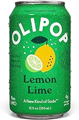 OLIPOP Prebiotic Soda Pop, Lemon Lime, Prebiotics, Botanicals, Plant Fiber, 12 fl oz