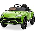 Kidzone Ride On Car 12V Lamborghini Urus Kids Electric Vehicle Toy w/Parent Remote Control, Horn, Radio, Port, AUX, Spring Suspension, Opening Door, LED Light - Green