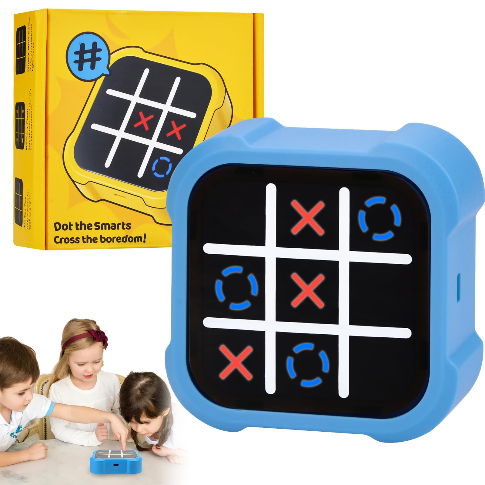 Tic Tac Toe Bolt Game, Electronic Tic-Tac Toe Game, Noughts And Crosses Games, Xo Chess Classic Board Games, 3-In-1 Handheld Puzzle Gam-e Console, Portable Travel Game-s Fidgets Toy For Kids Adults