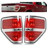 Tail Lights Compatible With 2009-2014 Ford F150 Red Rear Light Taillights Left and Driver Side Replace