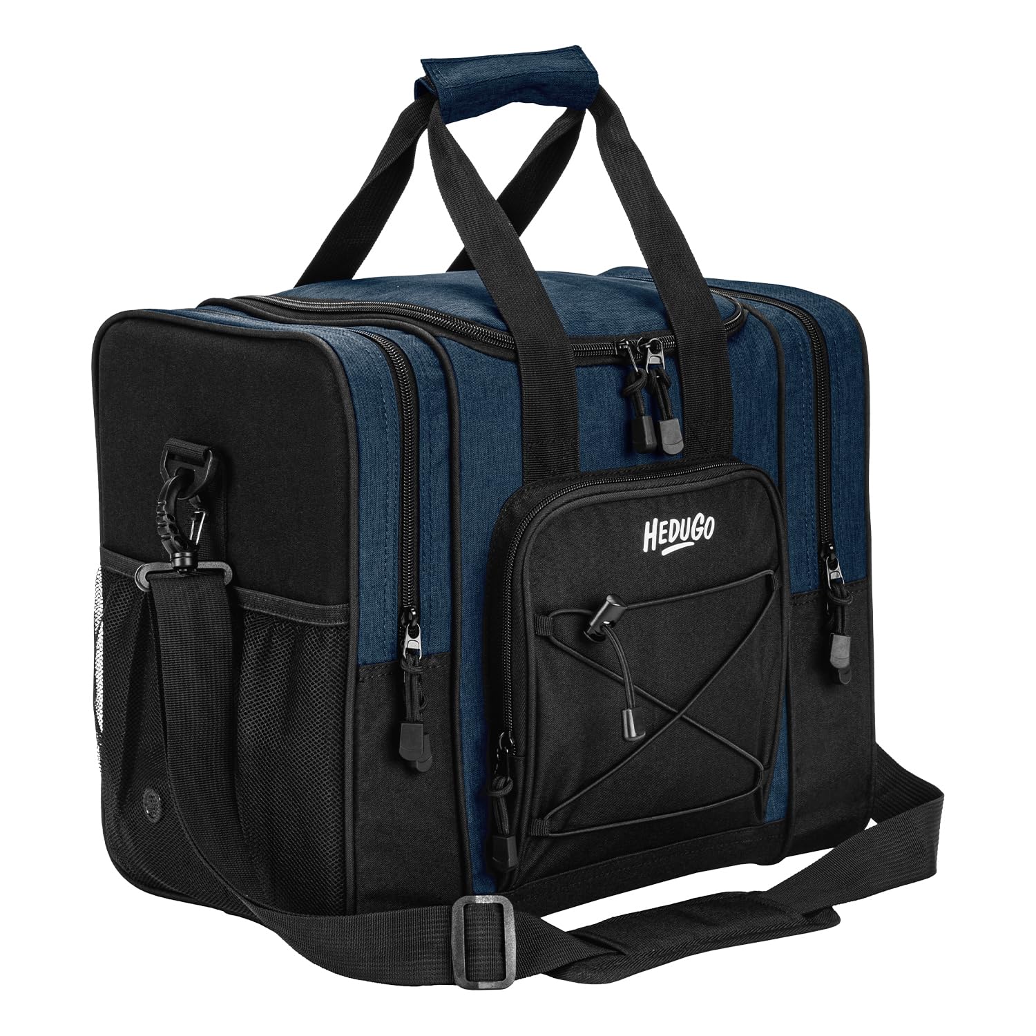 HEDUGO Bowling Ball Bag - Single Ball Tote with Foam Cushion and Padded Strap for Men & Women - Fits Bowling Shoes Up to Mens Size 14 and Accessories