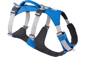 Ruffwear, Flagline Dog Harness, Lightweight and Reflective, No Pull Dog Lift Harness for Hiking, Running and Everyday Use, Blue Dusk, Medium