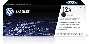 Amazon.com: Cartucho de tóner negro original HP 12A (Q2612A) : Productos de  Oficina