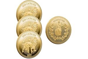 Texissis 3 Pcs John Wick Continental Coins - Ex Uniate Vires Collectible John W Coin Set, Continental Hotel Coin with 'Ens Causa Sui' at Backside, Fine Movie Prop