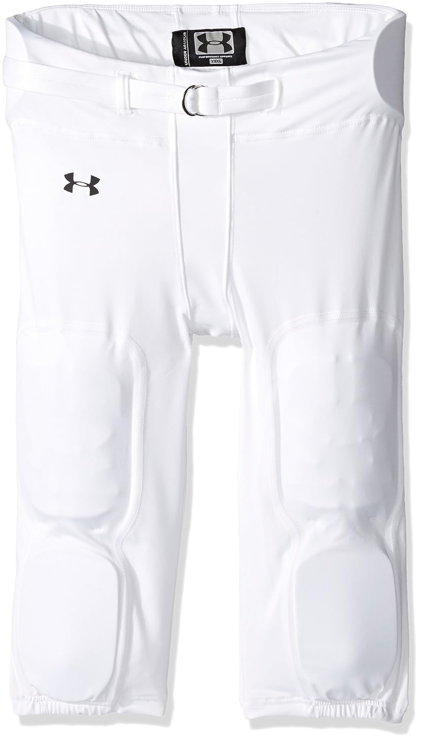 Under Armour Boys' Integrated Football Pants, White (100