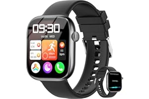 Smart Watch for Women Men, 1.83" HD Touchscreen, Fitness and Sleep Trackers, Heart Rate Monitor, Bluetooth Calling Smartwatch