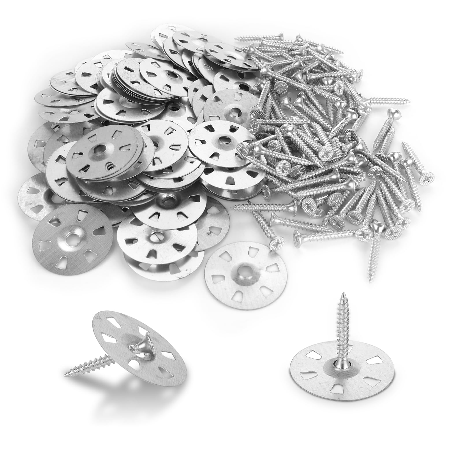 ZOFUN 600-Piece Stainless Steel Washer Set with 35mm Insulation Board Washers and Screws for Hardiebacker, Loft Flooring