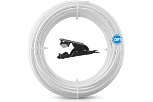 100FT 1/4 Inch O.D.RO Water Tubing,NSF Certified Pipe for RO(Reverse Osmosis) Water Purifier Filter System,BPA free Flexible 