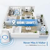 VOXON Wireless Doorbell with 2 Receivers IP65 Waterproof 1300ft Range view 3