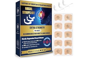 SKAYAH Magnetic Nose Strips for Breathing, Skin Safe Anti Snoring Devices, Nasal Strips for Snoring, Nasal Dilators to Boost Oxygen, Snoring Solution for Medium & Large Noses- White