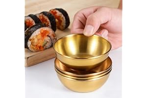 2Pcs Stainless Steel Mini Sauce Dishes Seasoning Serving Tray Spice Plates Gold Silver Individual Saucers Bowl Kitchen Tablew