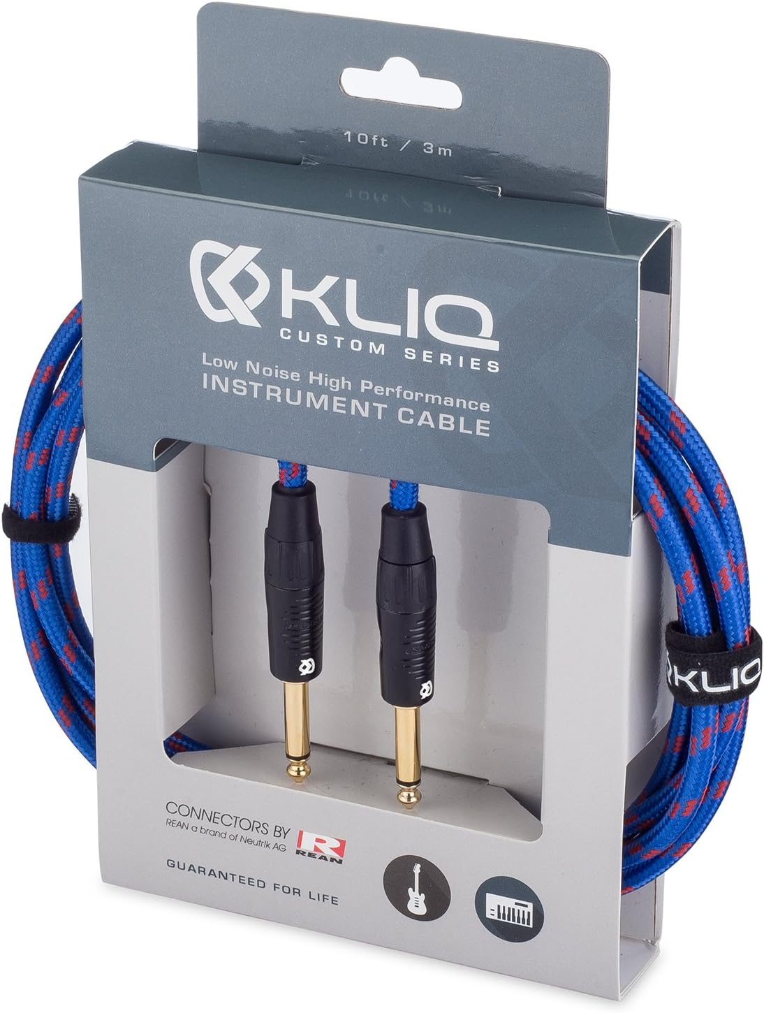 KLIQ Music Gear Guitar Instrument Cable, 10 Ft - Image 3