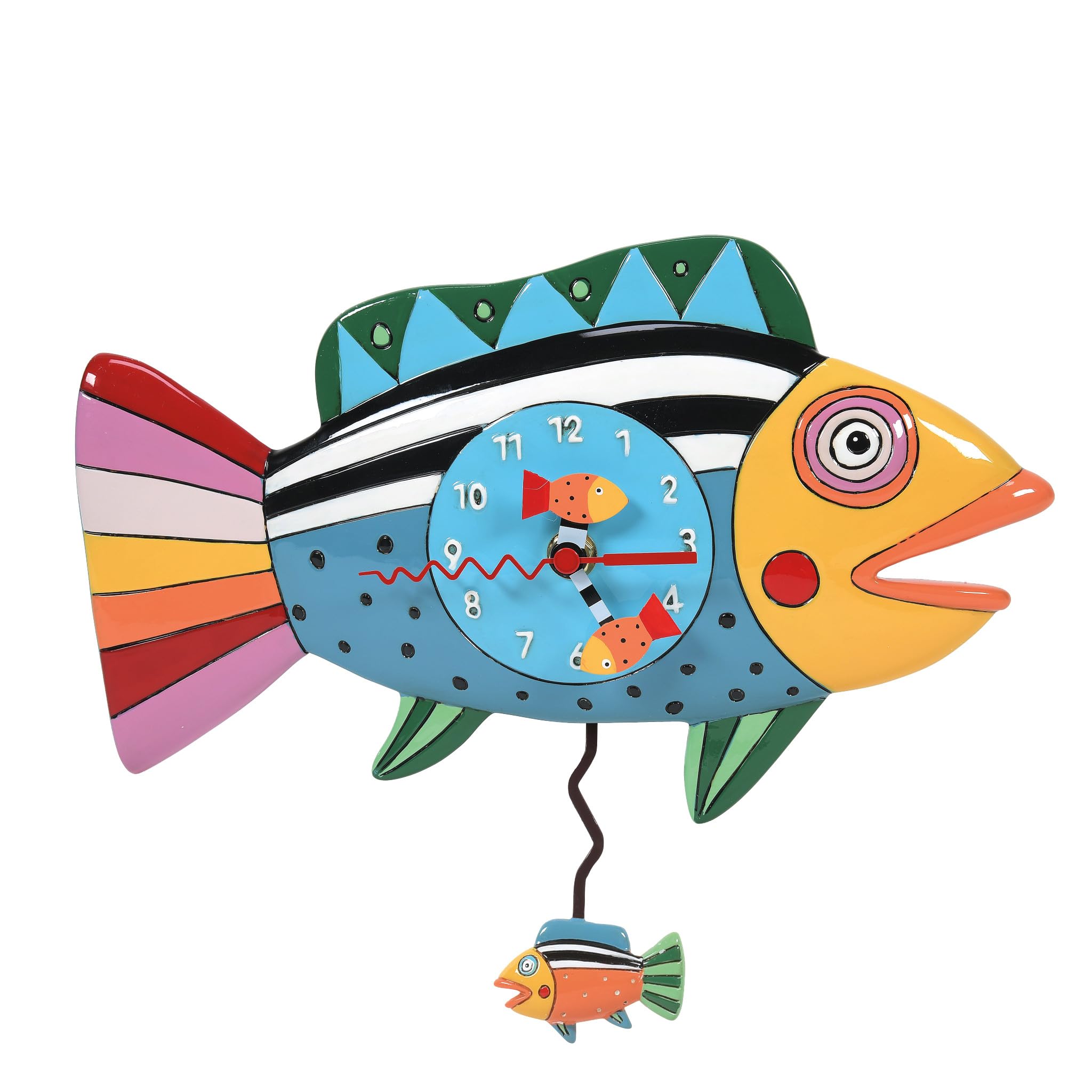 Enesco Allen Designs Rainbow Fish Clock Clocks
