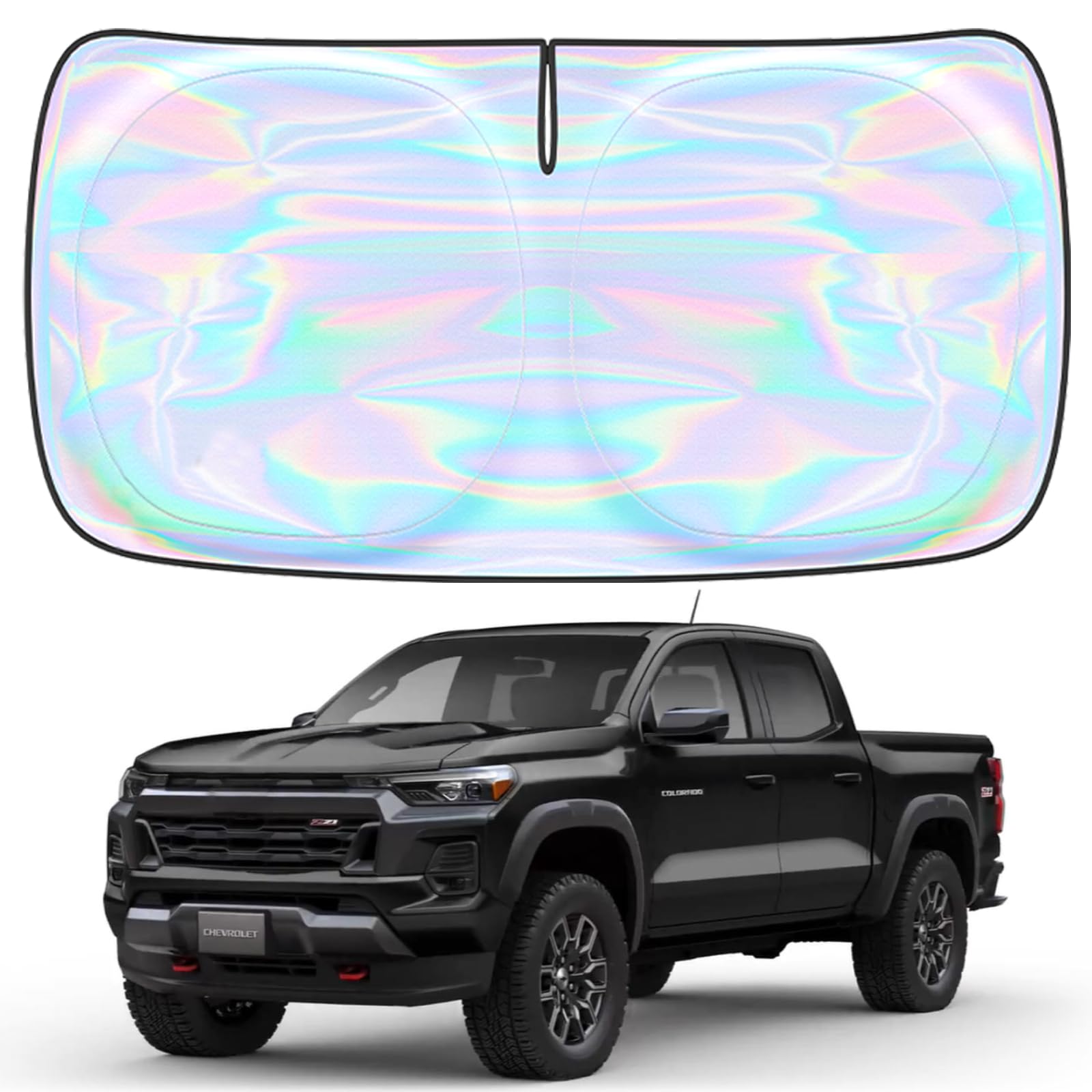 Photo 1 of for Chevrolet Colorado 2014-2025 Windshield Sun Shade Cover - Custom Fit Chevrolet Colorado Sunshade Foldable Front Window Sunshade Sun Visor Protector Block UV Rays Keep Your Car Cooler