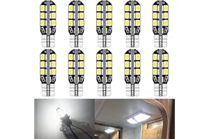 UNXMRFF T10 921 LED Bulbs White 922 912 194 LED Bulb 24-SMD Camper Light Bulbs for 12V RV Light Bulbs, Travel Trailer RV Interior Ceiling Dome Lights, Car Map lights, Dome lights, (Pack of 10)