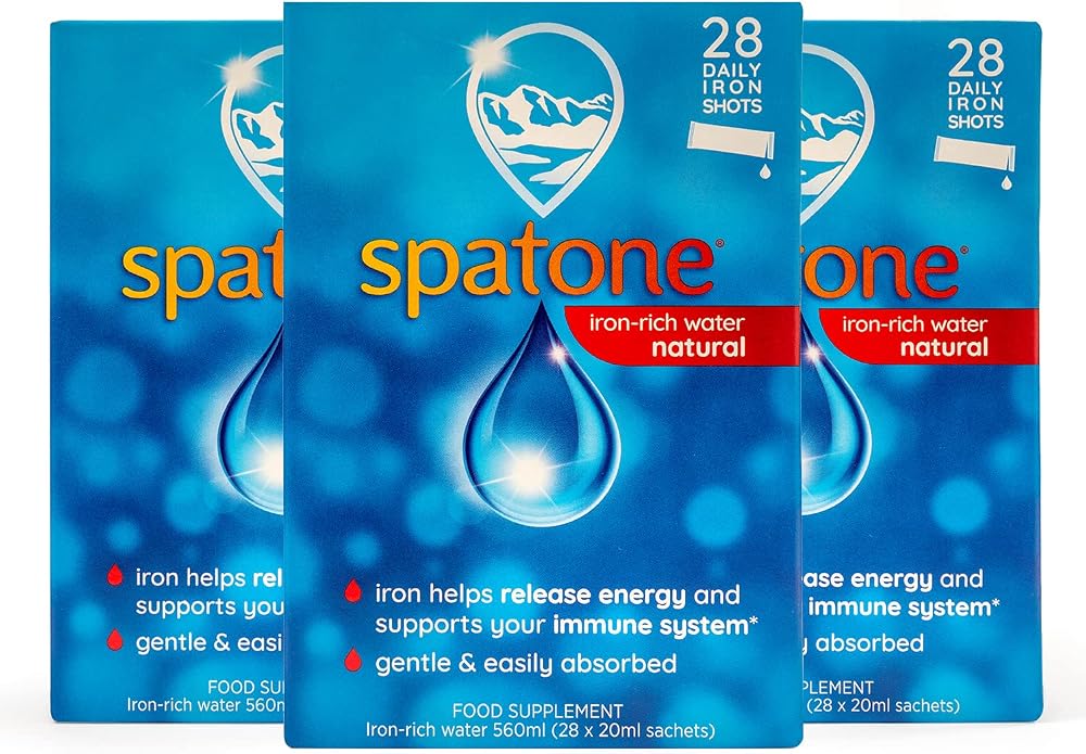 Spatone 100% Natural Iron Supplement Sachets - 84 Count, Original Flavour