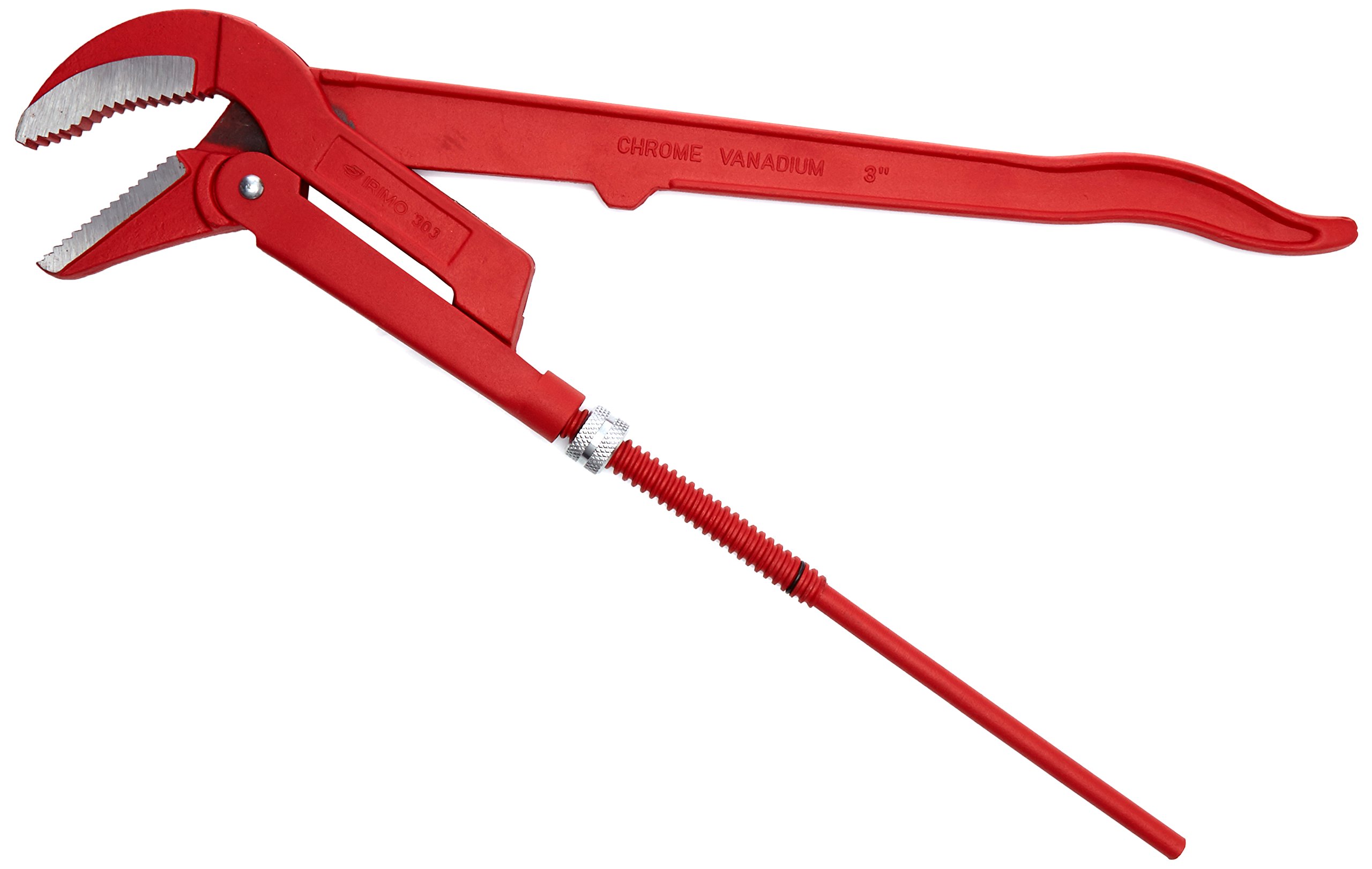 Swedish-Style Pipe Wrench Angled Mouth 3"