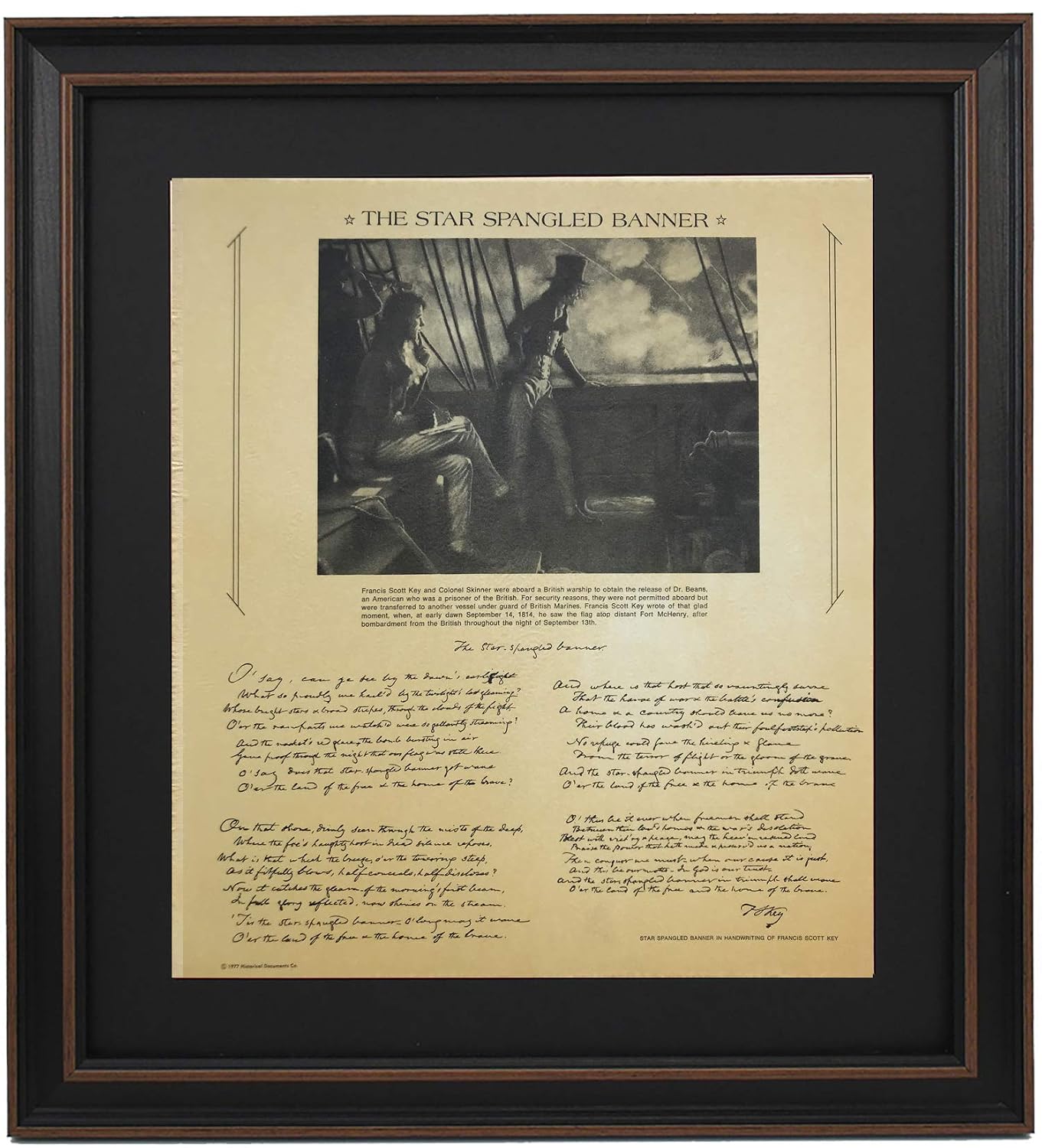 Amazon Com Patriot Gear Company Framed Replica Of Star Spangled