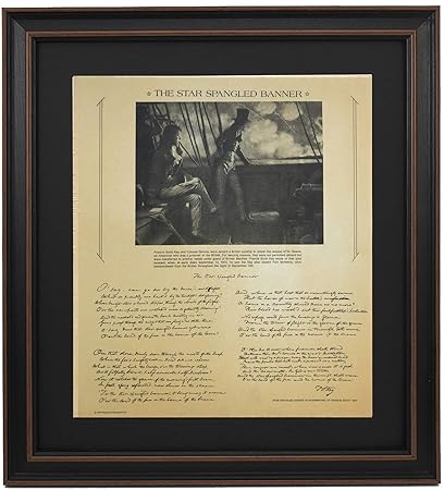 Amazon Com Patriot Gear Company Framed Replica Of Star Spangled