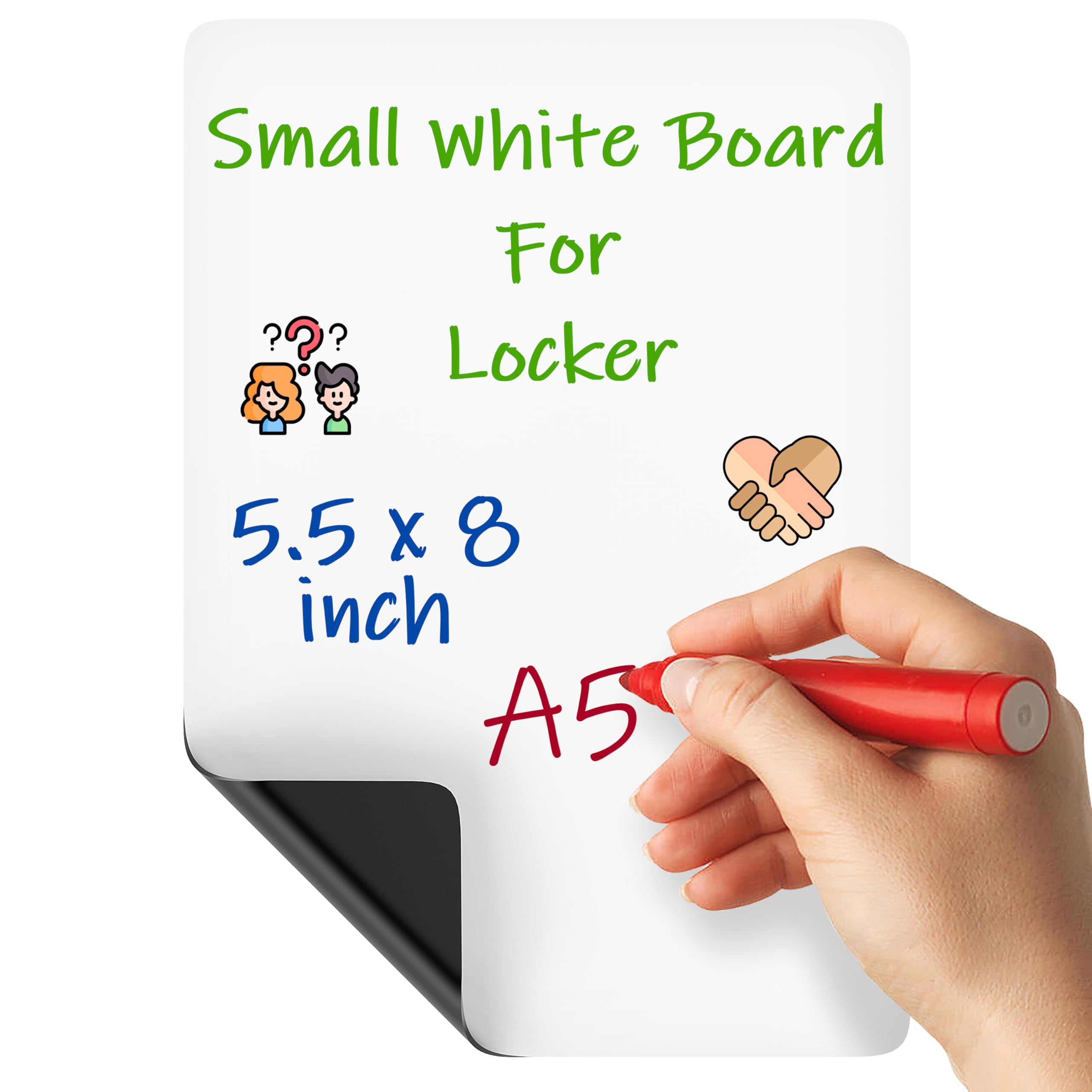 Photo 1 of Locker Dry Erase Board Magnetic 5.5x8 - Locker Whiteboard Magnetic - Dry Erase Board for Lockers Magnet White Boards for Lockers Small Magnet White Boards - 5x8 Mini Whiteboard