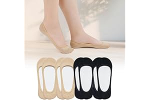 No Show Socks Womens 4 Pairs Ultra Low Cut Liners Non Slip Footies for Flats Boat Summer