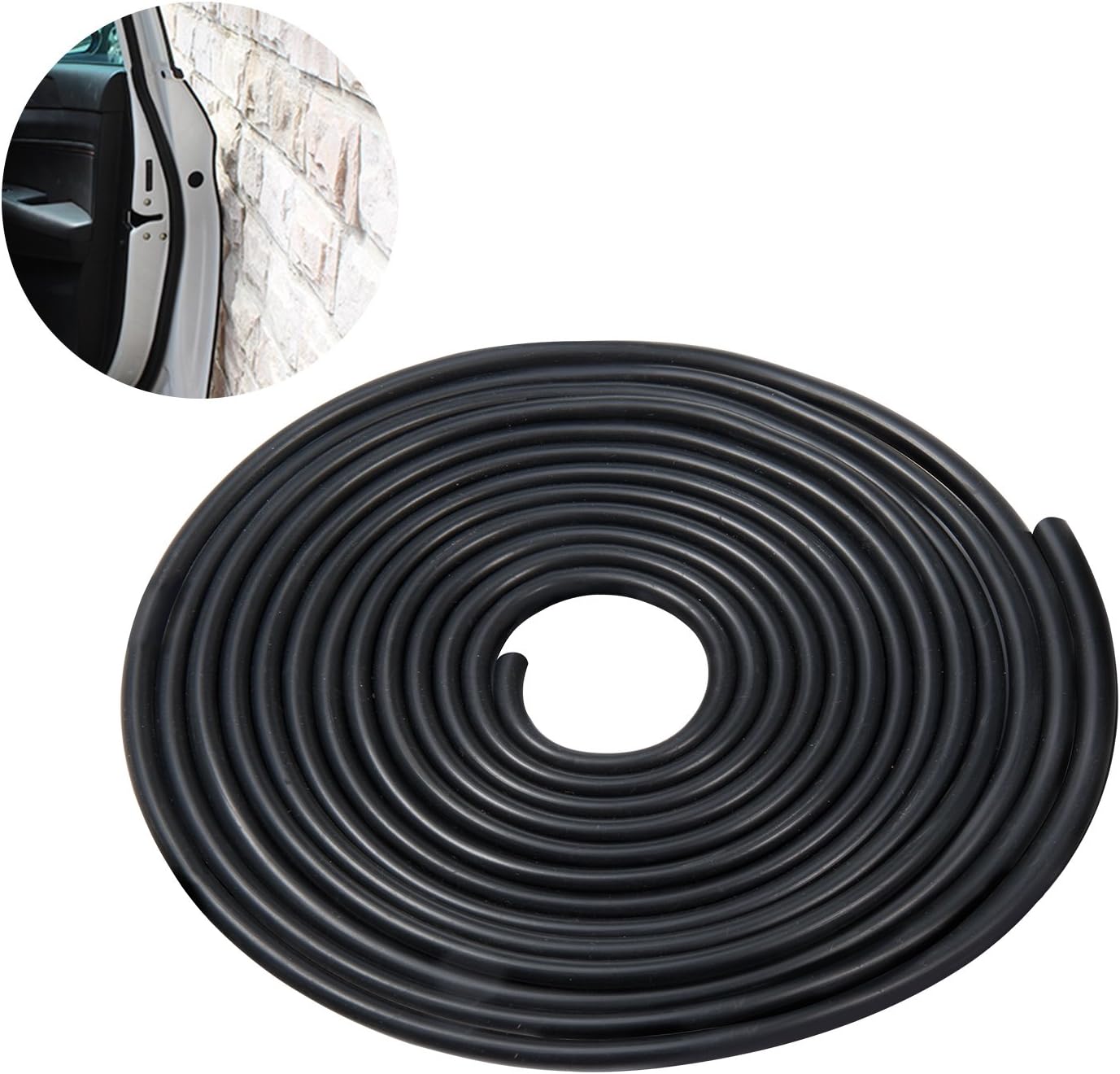 Diealles Car Edge Trim Rubber Seal Protector Guard Strip for Cars Metal Edges - Black (16Ft (4M))