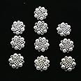 8 PCS Pearl Rhinestone Buttons Crystal Sewing Buttons with Shank, for DIY Crafts Clothes Bags Embellishment Decoration, SHUNLI