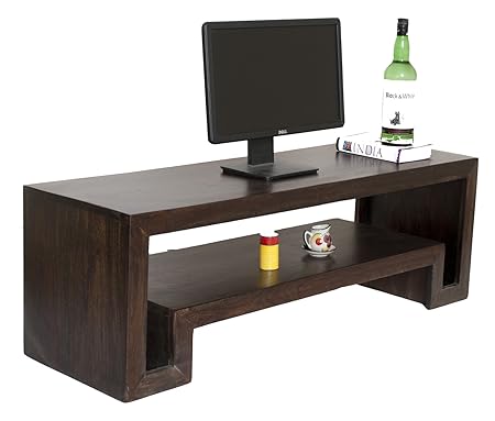 Daintree Hema Solid Wood TV Entertainment Unit (Dark Walnut Finish)