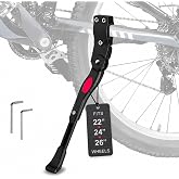 LEGLO Bike Kickstand for Adult Bikes, 22-26 in, 700C, Adjustable Aluminum | Side Stand Parks Mountain and Road Rides on a Wide, Non-Slip Rubber Foot - Stays Steady on Grass, Gravel, or Uneven Pavement