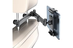 PLDHPRO Tablet Holder for Car Headrest, Lockable Car Backseat Phone Mount Vehicle Travel Back Seat Foldable Accessories, Road