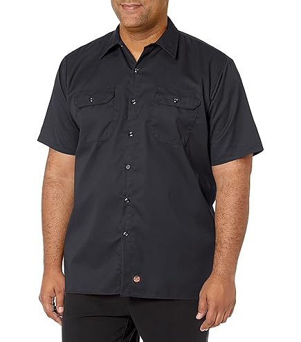 トップス Dickies Cotton Poly Workshirt Dickies Occupational Workwear LS535WH XL Polyester/Cotton